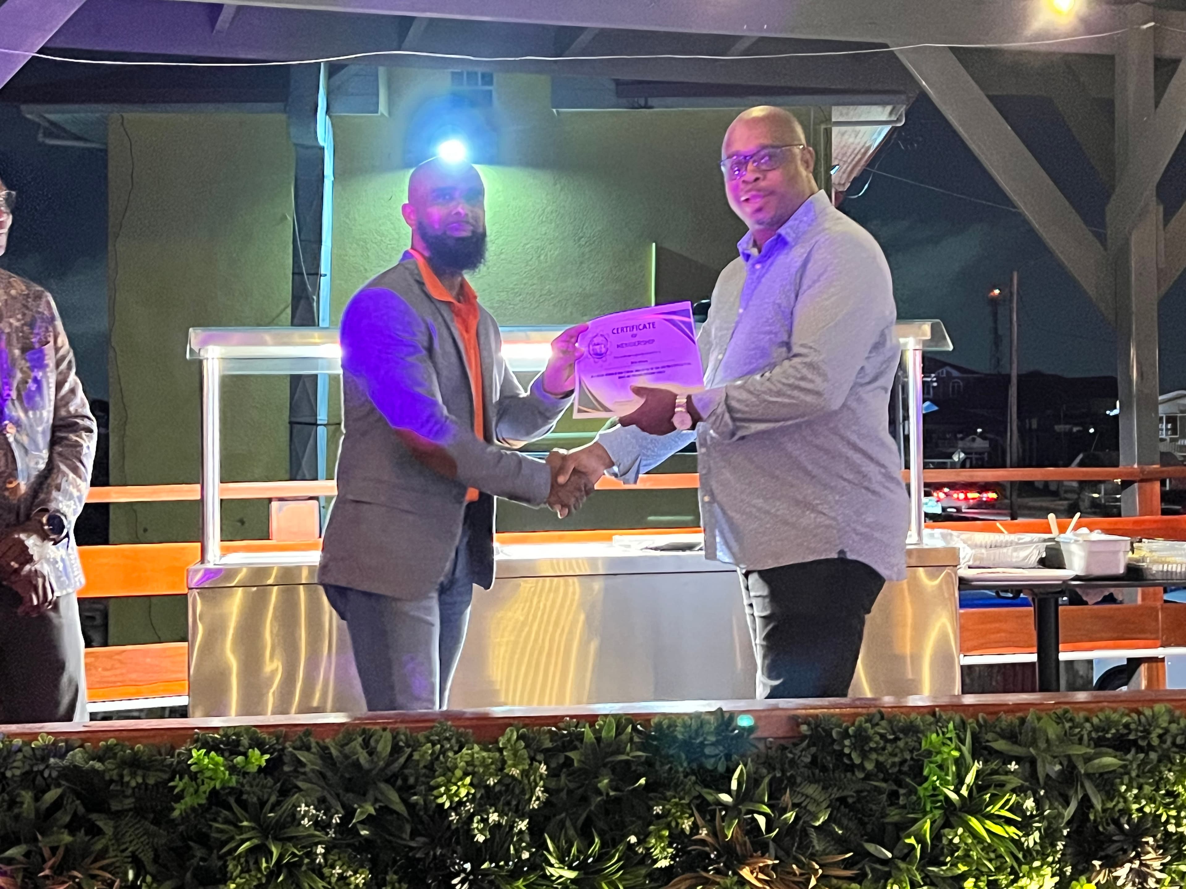 Awarding Membership Certificate to EICCIO Advisors