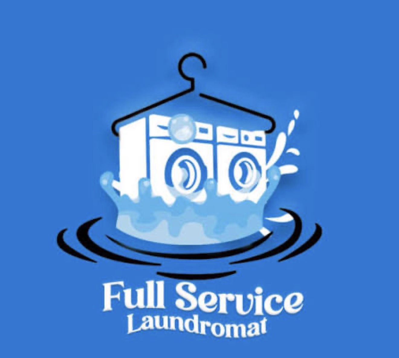 Full service laundromat logo